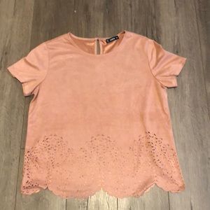 Velvety pink blouse